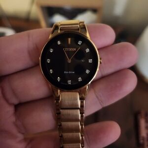 Citizen Rose Gold Watch with Black Dial
